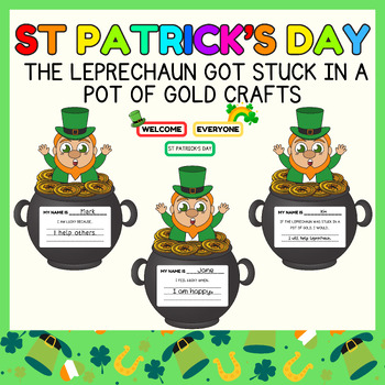 Preview of St Patricks Day Craft Bulletin Board l The Leprechaun got stuck in a pot of gold