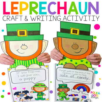 Preview of St Patricks Day Craft with Leprechaun Writing Activities