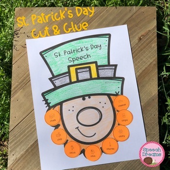 Preview of St Patricks Day Craft for Speech Therapy | Leprechaun Activity Articulation Lang