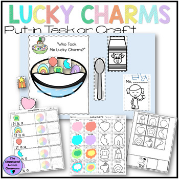 Preview of St. Patricks Day Craft or Task "Put-in" Lucky Charms Speech Special Education