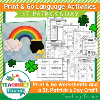 Preview of St. Patrick's Day Speech and Language Activities for Speech Therapy