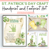St Patricks Day Crafts Handprint Art, St Patricks Day Acti