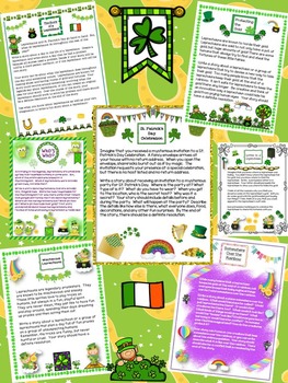 St. Patrick's Day Creative Writing Prompts, Papers, and Rubric! 17 ...