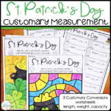 St Patricks Day Customary Measurement Color by Code Activities
