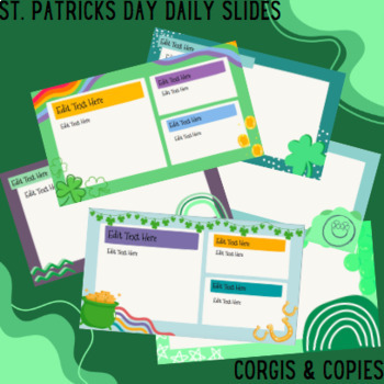 Preview of St. Patricks Day Daily Agenda Google Slides Template
