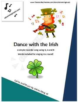 Preview of St. Patrick's Day "Dance with the Irish" recorder music / round-singing w/ track