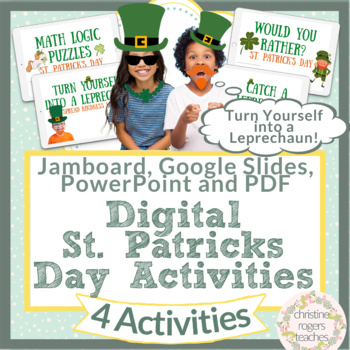 Preview of St Patricks Day Digital Resource Math Writing Google How to Catch a Leprechaun