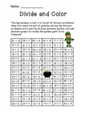St. Patrick's Day Divide and Color Activity