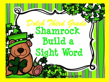 Preview of St. Patrick's Day Dolch Build a Sight Word--Third Grade List
