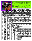 St. Patrick's Day Doodle Borders {Creative Clips Digital Clipart}