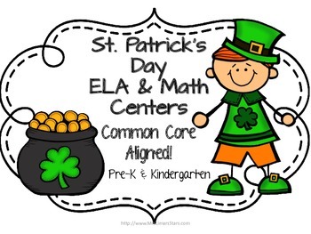 Preview of St. Patrick's Day ELA & Math Centers