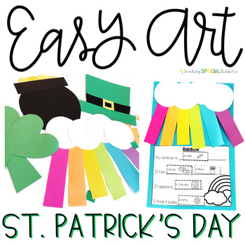 Preview of St. Patrick's Day Easy Art: Adapted Art and Writing Pack