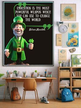 Preview of St Patricks Day Educational Poster Education is the most powerful wea