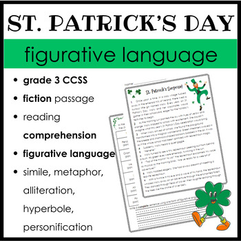 Preview of St Patricks Day Figurative Language Reading Comprehension