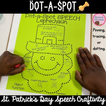 Preview of St Patricks Day Fine Motor Art for Speech Therapy Activities