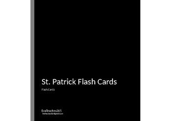 st patrick day flash cards