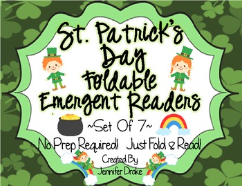 Preview of St. Patrick's Day Foldable Emergent Readers ~Set of 7~ CC Aligned!