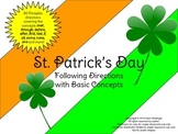 St. Patrick's Day Following Directions with Basic Concepts