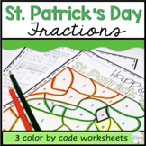 St. Patricks Day Fractions Color by Code Activities