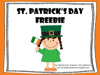 Preview of St. Patrick's Day Free Printables
