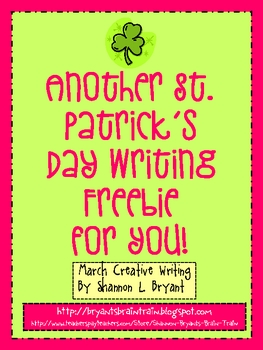 Preview of St. Patrick's Day Freebie:  Another Creative Writing Resource for You!