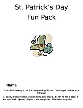 Preview of St. Patrick's Day Fun Packet