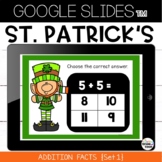 St Patricks Day Google Classroom™ {slides} Addition Facts 