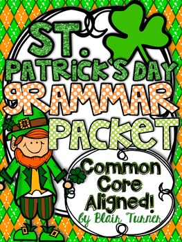 Preview of St. Patrick's Day Grammar Packet