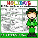 St. Patricks Day Holidays Reading Comprehension Passages K-2