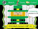 St. Patrick's Day Hundreds Chart to 120 - Watch, Think, Co