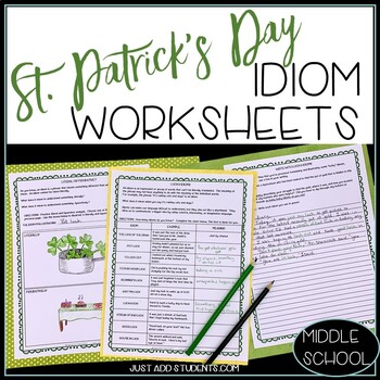 Preview of St. Patricks Day Idiom Activity Writing Worksheets