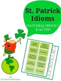 St. Patrick's Day Idiom Matching, Memory, or Go Fish Game