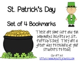St. Patrick's Day Inspired Bookmarks!  Set of 4!