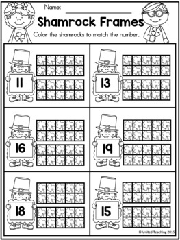 St Patrick's Day Kindergarten Worksheets Freebie by United Teaching