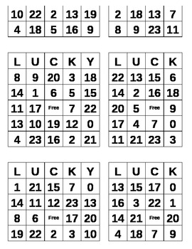 Preview of St. Patrick's Day LUCKY MATH BINGO!