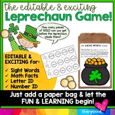 St Patricks Day Leprechaun Game : for Sight Words , Math, 