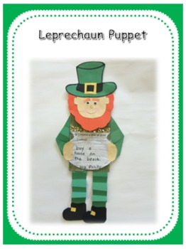 Preview of St. Patricks Day Leprechaun puppet