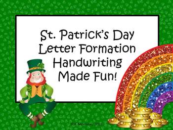 Preview of St. Patrick's Day Letter Formation Pack - Handwriting Made Fun!