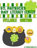 St. Patricks Day Literacy Center: Pot O' Gold Syllable Sorting