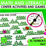 St Patricks Day Literacy & Math Games, Centers, Activities