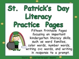 St. Patrick's Day Literacy Practice Kindergarten- variety 
