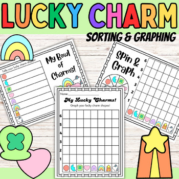 Preview of St Patricks Day Lucky Charm Math Activities Graphing Sorting Counting March