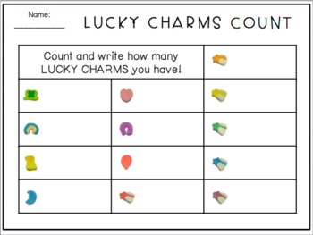 Lucky Charms Graphing by Heather Altieri | Teachers Pay Teachers