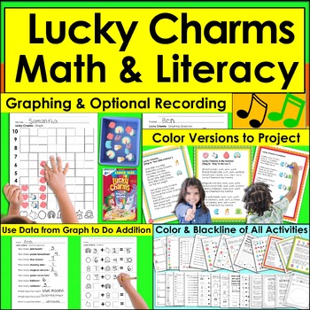 St. Patrick's Day Activities Lucky Charms NEW WITH UNICORN Math and Literacy