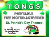 St. Patricks Day Lucky TONGS Fine Motor Math Labs for Cent
