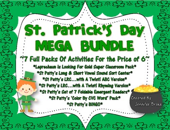 Preview of St. Patrick's Day MEGA BUNDLE!  7 Activity Packs Bundled To Save $!