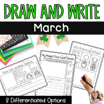 Preview of St Patricks Day March Directed Draw and Write Activities
