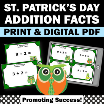 Preview of Holiday St Pattys Day Math Beginning Addition Easy Patricks Day Scavenger Hunt