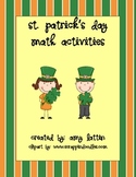 St. Patrick's Day Math Activities - Common Core Standards