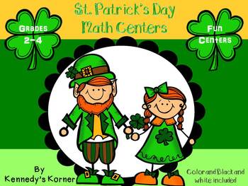 Preview of St. Patrick's Day Math Centers ~ Common Core ~ Grades 2- 4
